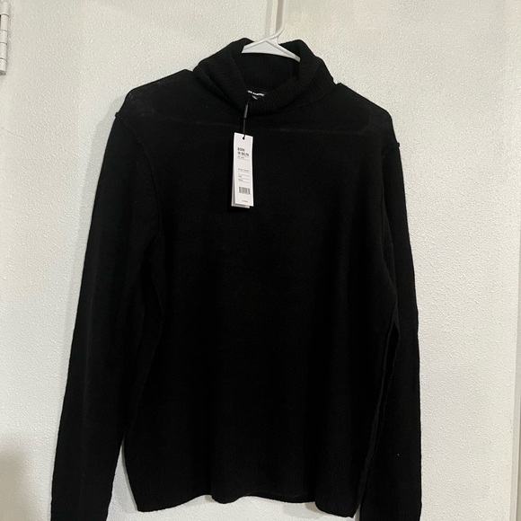 525 America turtleneck sweater size M black multi 100% cashmere NWT - Picture 1 of 3